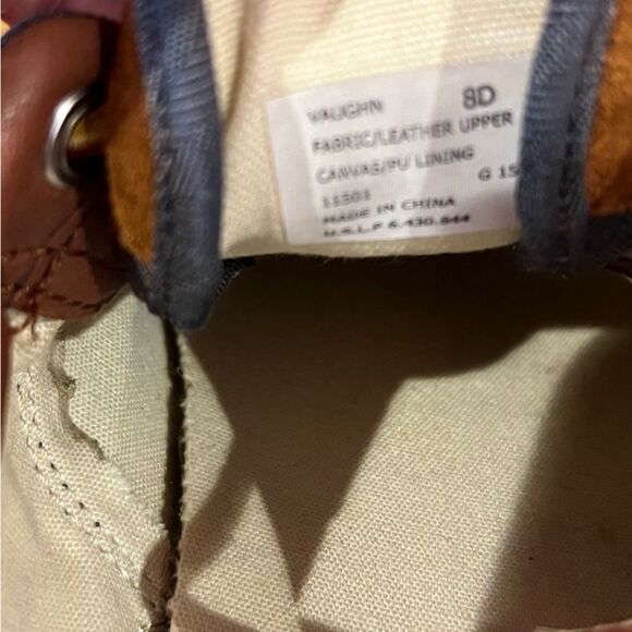 Polo Ralph Lauren Mens Navy Herringbone leather laces Size 8 - Picture 2 of 15